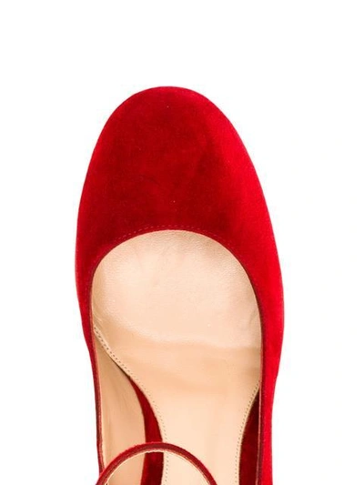 Shop Gianvito Rossi Mary Jane Pumps In Red