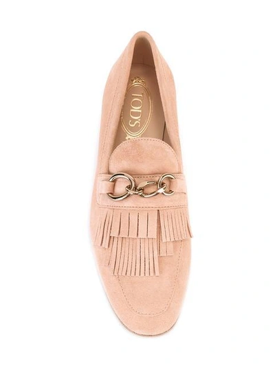 Tod's Embellished Suede Loafers