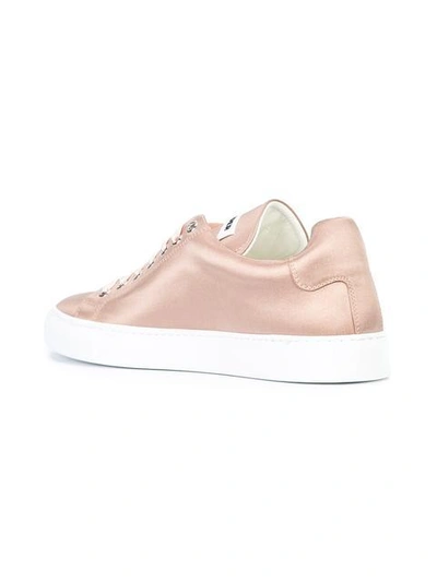 Jil Sander Low-top Satin Trainers In Antique-pink | ModeSens