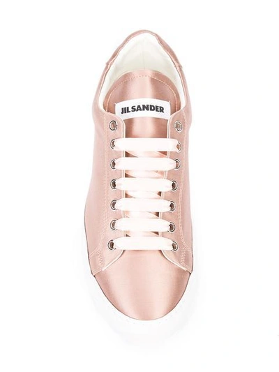 Shop Jil Sander Lace-up Sneakers - Pink