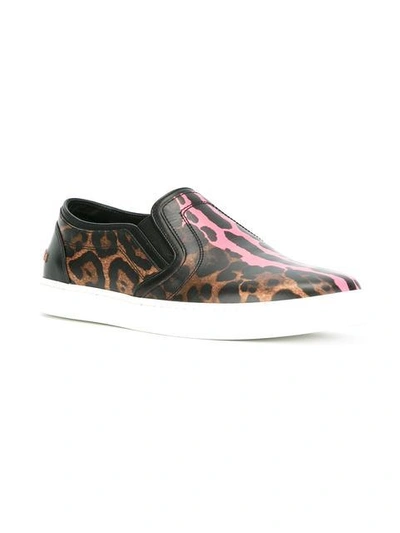 Shop Dolce & Gabbana Leopard Print Slip In Brown