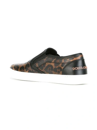 Shop Dolce & Gabbana Leopard Print Slip In Brown