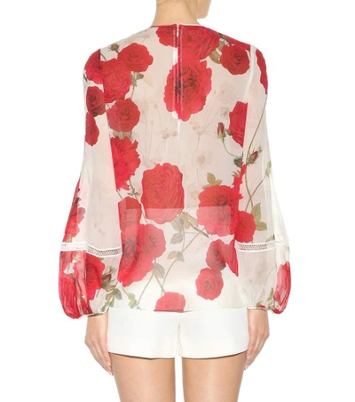 Shop Giambattista Valli Printed Silk Top