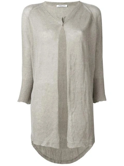 Lamberto Losani Buttoned Mid Cardigan - Neutrals In Neutrals