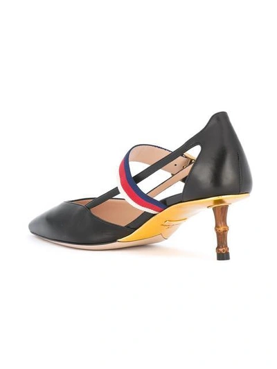 Shop Gucci Sylvie Web Strap Pumps