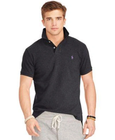 Shop Polo Ralph Lauren Classic-fit Cotton Mesh Polo Shirt In Black
