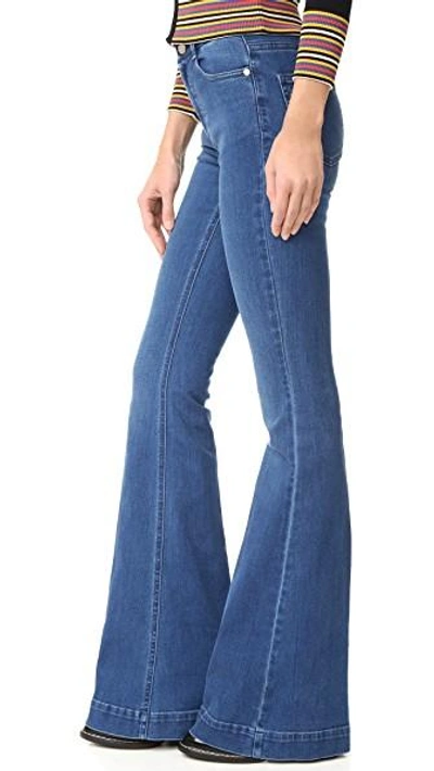Shop Stella Mccartney Flare Jeans In Pale Blue