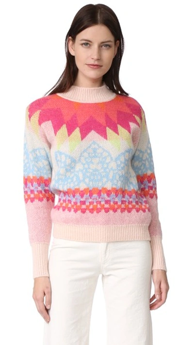 Temperley London Genisis Jacquard Knit Jumper In Almond Mix