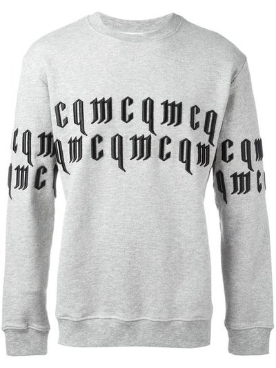 Mcq By Alexander Mcqueen Mcq Alexander Mcqueen Repeated Logo Sweatshirt - Grey In Melange Grain