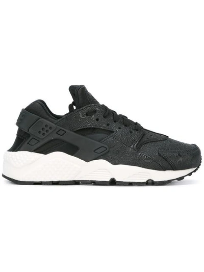 Nike Air Huarache Run Premium Sneakers In Black