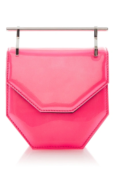 M2malletier Amor Fati Neon Pink Patent Leather Mini Shoulder Bag
