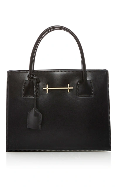 M2malletier Leather Mini Tote Bag, Black