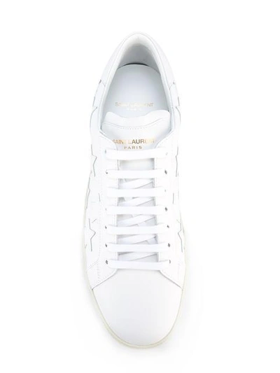 Shop Saint Laurent Signature Court Classic Sneakers In White