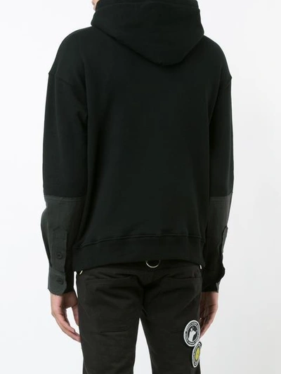 Shop Midnight Studios Hybrid Hooded Sweatshirt - Black