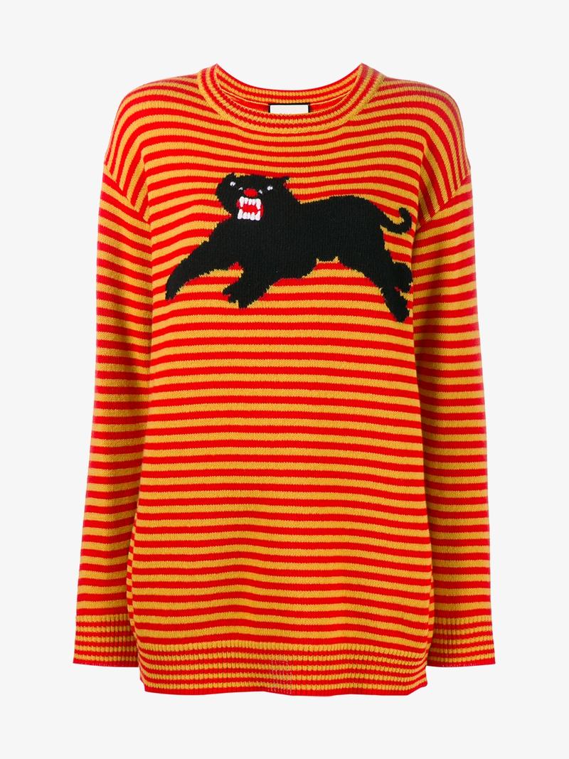 gucci panther sweater
