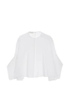 DELPOZO Flutter Sleeves Poplin Top