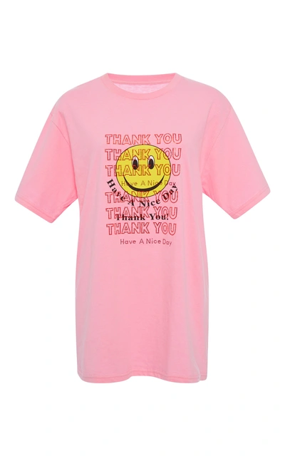 Rosie Assoulin Thank You Swarovski Crystal-embellished Printed Cotton-jersey T-shirt