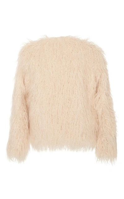 Shop Nili Lotan Lena Faux Mongolian Fur Jacket