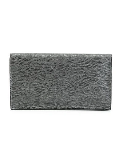 Shop Valextra Continental Wallet - Grey