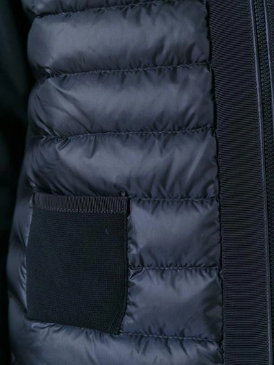 Shop Moncler Knitted Panel Jacket - Black