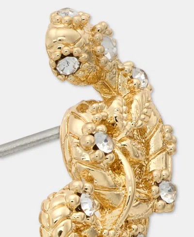 Marchesa Pave Snake Statement Stud Earrings In Gold