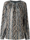 TOM FORD snakeskin print zipped blouse,DRYCLEANONLY