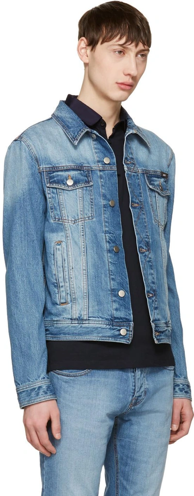 Shop Ami Alexandre Mattiussi Blue Denim Jacket