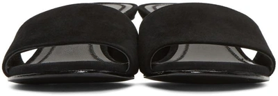 Shop Alexander Wang Black Suede Hollie Sandals