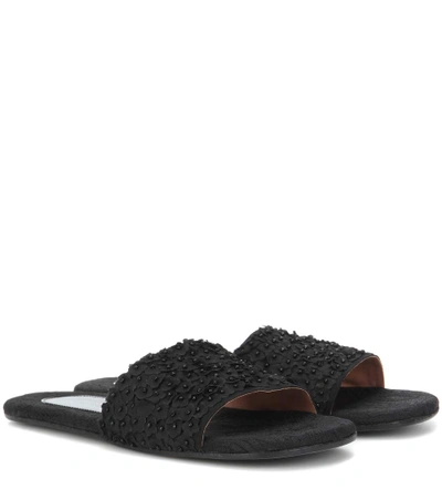 Dries Van Noten Embellished Slip-on Sandals In Black