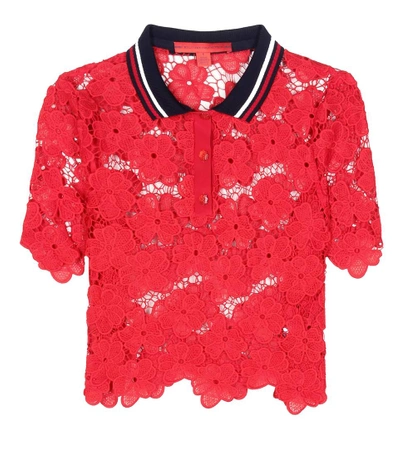 Tommy Hilfiger Lace Polo Shirt In Red | ModeSens