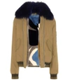 YVES SALOMON Fur-lined cotton jacket