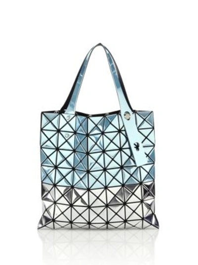 Bao Bao Issey Miyake Platinum Small Two-tone Tote In Blue-silver