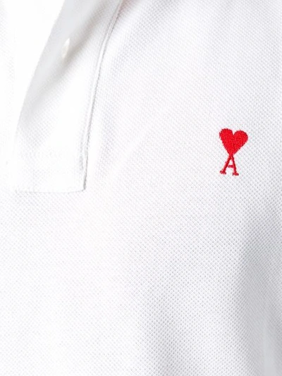 Shop Ami Alexandre Mattiussi Ami De Coeur Polo Shirt In White