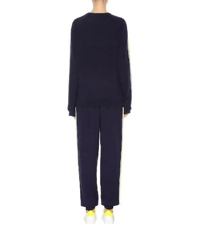 Shop Olivia Von Halle Missy New York Silk And Cashmere Track Suit In Eew York