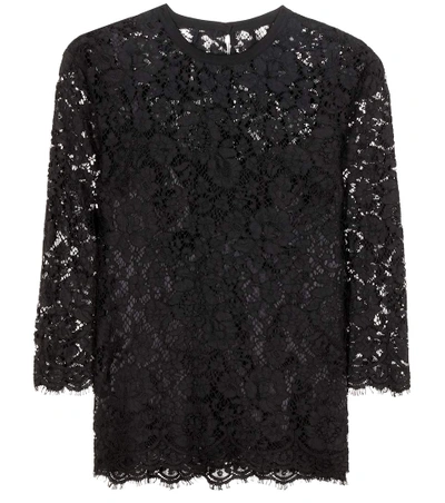 Shop Dolce & Gabbana Lace Blouse In Llack