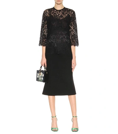 Shop Dolce & Gabbana Lace Blouse In Llack