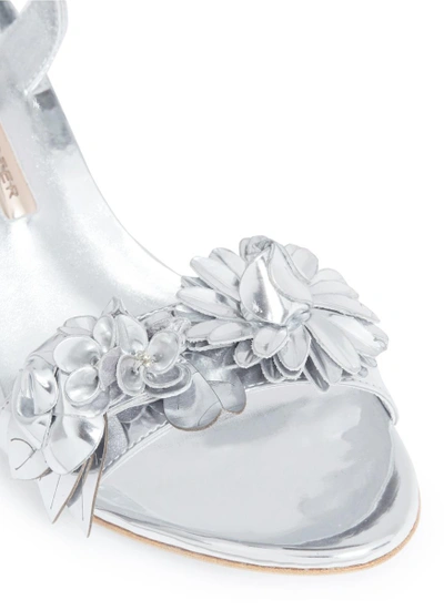 Shop Sophia Webster 'lilico' Floral Appliqué Mirror Leather Sandals