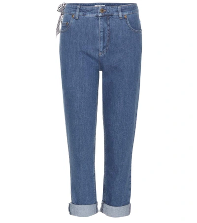 Miu Miu Cropped Jeans In Blue