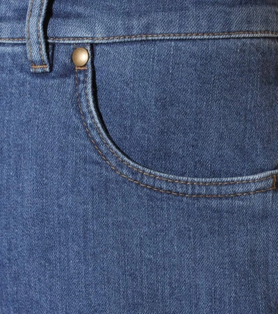 Shop Miu Miu Cropped Jeans In Blue