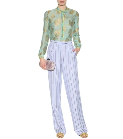 Shop Etro Striped Wide-leg Trousers