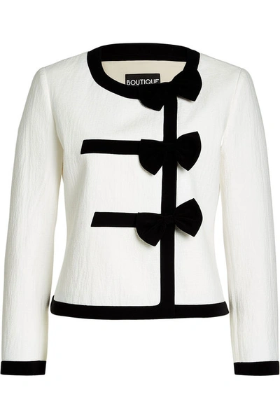 Boutique Moschino Cotton Piqué Jacket In White