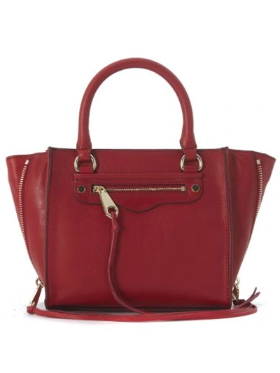 Rebecca Minkoff Mini Regan Red Leather Handbag In Rosso
