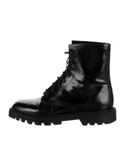Pre-owned The Row Ranger Leather Combat Boots In Black | ModeSens