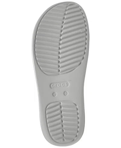 Crocs Getaway Metallic Platform Toe Loop In Silver