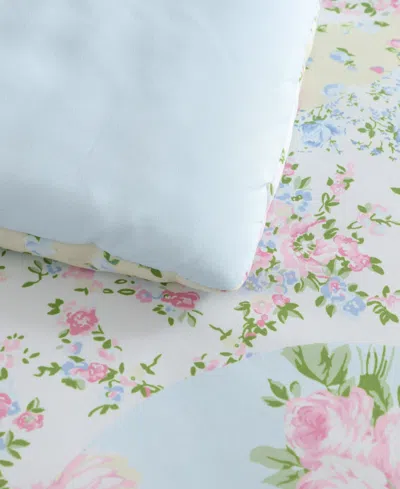Betsey Johnson Patchwork Floral Microfiber Comforter Set In Multi