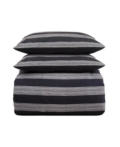 Kenneth Cole New York Banded Stripe Textured Microfiber 7-pc. Comforter Set, King In Multi