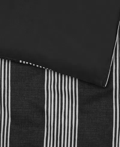 Kenneth Cole New York Banded Stripe Textured Microfiber 7-pc. Comforter Set, Queen In Multi
