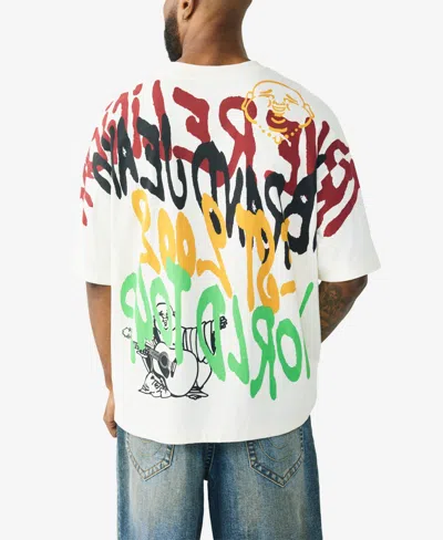 True Religion Oversized Fit Graffiti Tee In Multi