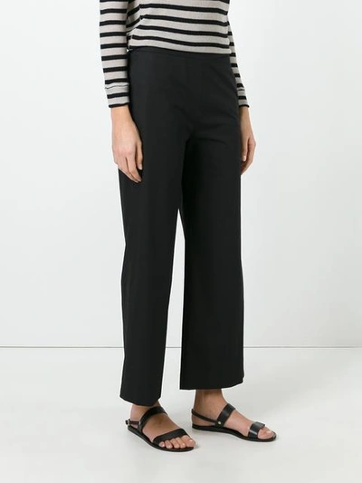 Shop Fabiana Filippi Wide-leg Cropped Trousers - Black