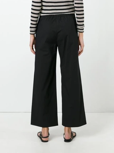 Shop Fabiana Filippi Wide-leg Cropped Trousers - Black